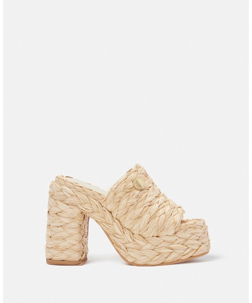 STELLA McCARTNEY(ステラマッカートニー)の「Skyla Raffia Heeled Sandals / スカイラ ラフィアヒールサンダル(サンダル・レディース・ナチュラル/ブラック・36/38/35/37)」の10枚目の写真