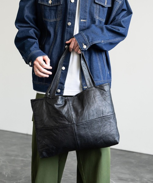 Rocky Monroe（ロッキーモンロー）の「本革トートバッグ（トートバッグ・メンズ・ブラック・FREE）」の5枚目の写真