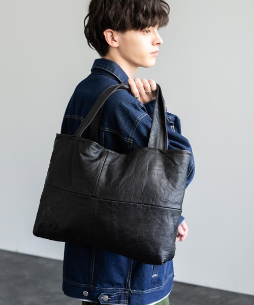 Rocky Monroe（ロッキーモンロー）の「本革トートバッグ（トートバッグ・メンズ・ブラック・FREE）」の6枚目の写真
