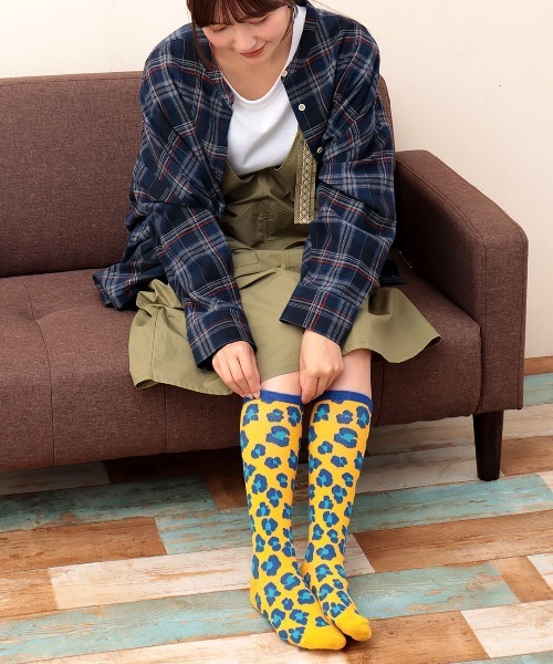 チチカカ(チチカカ)の「カラフルアニマル着圧ソックス 23-25cm(ソックス/靴下・レディース・ピンク/イエロー・FREE)」の3枚目の写真