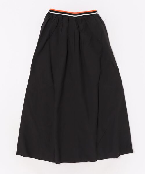 Q（キュー）の「シアーサイドバイカラーフレアスカート（スカート・レディース・ブラック/ベージュ・MEDIUM）」の5枚目の写真