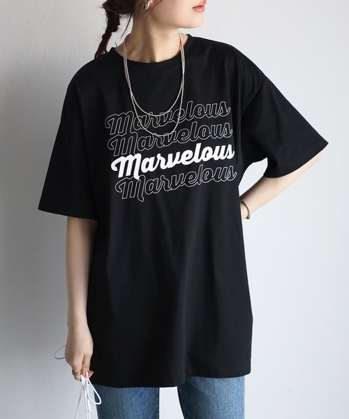 MARVELOUSロゴTシャツ (ユニセックス）（Tシャツ/カットソー）｜＆HALF