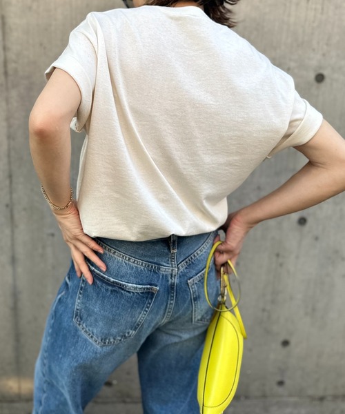 mi via loca(ミヴィアロカ)の「GILDAN FABULOUSハートロゴ半袖Tシャツ 【PT NO. MVL046 ※2A】(Tシャツ/カットソー・レディース・オフホワイト/ピンク/ベージュ/ナチュラル・MEDIUM/LARGE)」の16枚目の写真
