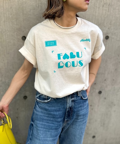 mi via loca(ミヴィアロカ)の「GILDAN FABULOUSハートロゴ半袖Tシャツ 【PT NO. MVL046 ※2A】(Tシャツ/カットソー・レディース・オフホワイト/ピンク/ベージュ/ナチュラル・MEDIUM/LARGE)」の19枚目の写真
