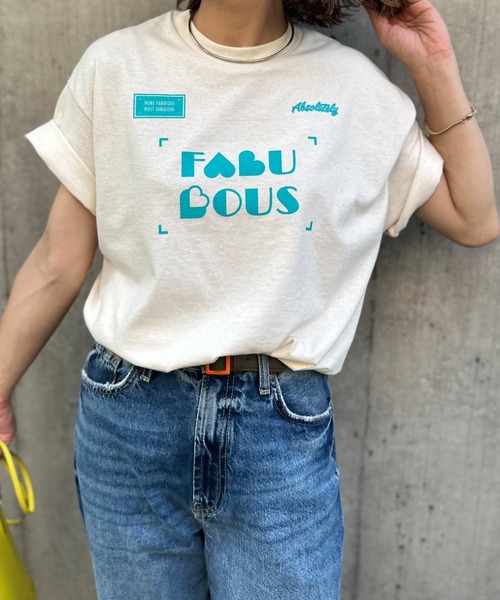 mi via loca(ミヴィアロカ)の「GILDAN FABULOUSハートロゴ半袖Tシャツ 【PT NO. MVL046 ※2A】(Tシャツ/カットソー・レディース・オフホワイト/ピンク/ベージュ/ナチュラル・MEDIUM/LARGE)」の15枚目の写真