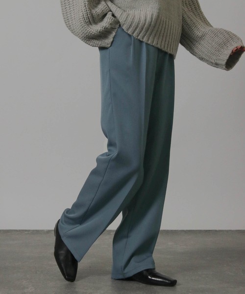 Social GIRL（ソーシャルガール）の「センタープレスストレートパンツ イージーパンツ スラックス（スラックス・レディース・グレー/ブルーグレー/アイボリー/ブラック/チャコール/モカ・L/M）」の4枚目の写真