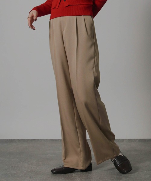 Social GIRL（ソーシャルガール）の「センタープレスストレートパンツ イージーパンツ スラックス（スラックス・レディース・グレー/ブルーグレー/アイボリー/ブラック/チャコール/モカ・L/M）」の6枚目の写真