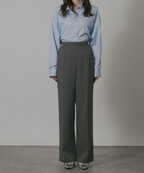 Social GIRL（ソーシャルガール）の「センタープレスストレートパンツ イージーパンツ スラックス（スラックス・レディース・グレー/ブルーグレー/アイボリー/ブラック/チャコール/モカ・L/M）」の20枚目の写真