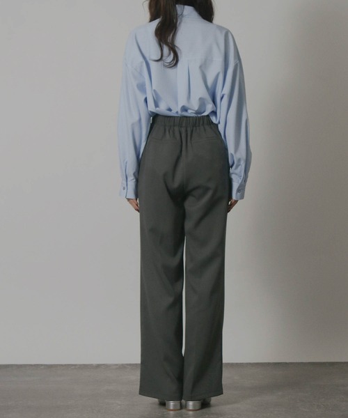 Social GIRL（ソーシャルガール）の「センタープレスストレートパンツ イージーパンツ スラックス（スラックス・レディース・グレー/ブルーグレー/アイボリー/ブラック/チャコール/モカ・L/M）」の18枚目の写真