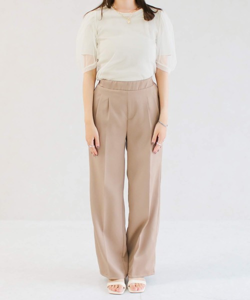 Social GIRL（ソーシャルガール）の「センタープレスストレートパンツ イージーパンツ スラックス（スラックス・レディース・グレー/ブルーグレー/アイボリー/ブラック/チャコール/モカ・L/M）」の8枚目の写真