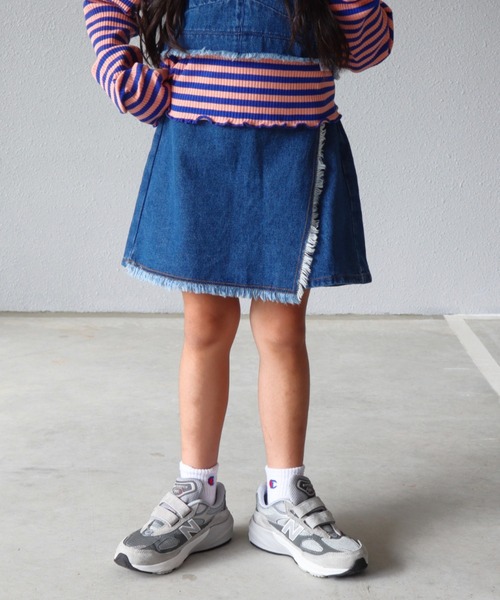 CIAOPANIC TYPY(チャオパニックティピー)の「【一部店舗限定】【KIDS】【emma】デニムパレオキュロット(デニムパンツ・キッズ・ネイビー/ブラック・XX-LARGE/X-LARGE/LARGE/MEDIUM/SMALL)」の2枚目の写真