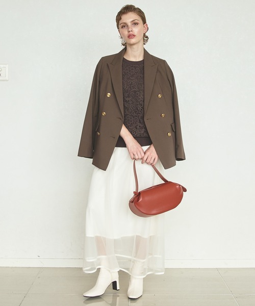 Andemiu（アンデミュウ）の「チュールスソパイピングスカート138831（スカート・レディース・ブラック/オフホワイト/ブルー・FREE）」の18枚目の写真