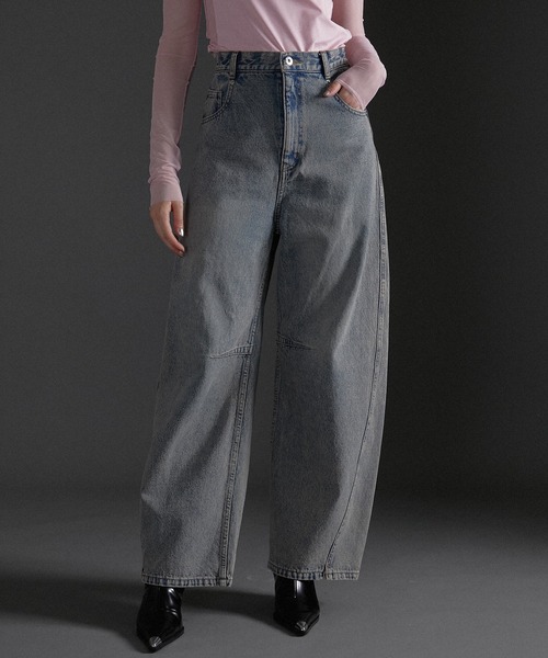 PRANK PROJECT（プランクプロジェクト）の「4ステップスーパーコクーンデニム / 4 Step Super Cocoon Denim（デニムパンツ・レディース・ピンク/ブラウン/ブルー・36/38）」の18枚目の写真