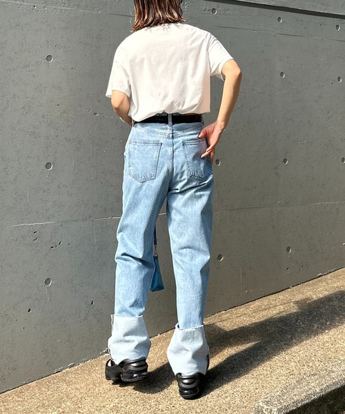 mi via loca（ミヴィアロカ）の「グランジ箔ロゴプリントTシャツ（Tシャツ/カットソー・レディース・ホワイト系その他/スミクロ/オフホワイト・FREE）」の16枚目の写真
