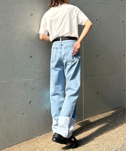mi via loca（ミヴィアロカ）の「グランジ箔ロゴプリントTシャツ（Tシャツ/カットソー・レディース・ホワイト系その他/スミクロ/オフホワイト・FREE）」の15枚目の写真