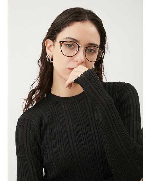 Mila Owen（ミラオーウェン）の「メタルセルフレームダテメガネ（メガネ・レディース・ブラウン・FREE）」の2枚目の写真