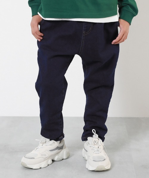 devirock(デビロック)の「楽デニム タックパンツ(デニムパンツ・キッズ・サックスブルー系1/ブルー系9/ワンウォッシュ・90cm/100cm/110cm/120cm/130cm/140cm/150cm/160cm)」の2枚目の写真