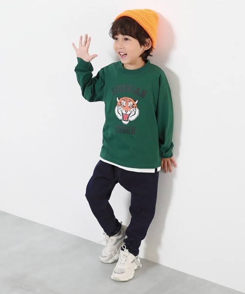 devirock(デビロック)の「楽デニム タックパンツ(デニムパンツ・キッズ・サックスブルー系1/ブルー系9/ワンウォッシュ・90cm/100cm/110cm/120cm/130cm/140cm/150cm/160cm)」の6枚目の写真