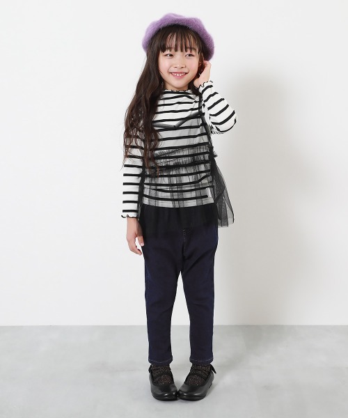 devirock(デビロック)の「楽デニム タックパンツ(デニムパンツ・キッズ・サックスブルー系1/ブルー系9/ワンウォッシュ・90cm/100cm/110cm/120cm/130cm/140cm/150cm/160cm)」の7枚目の写真