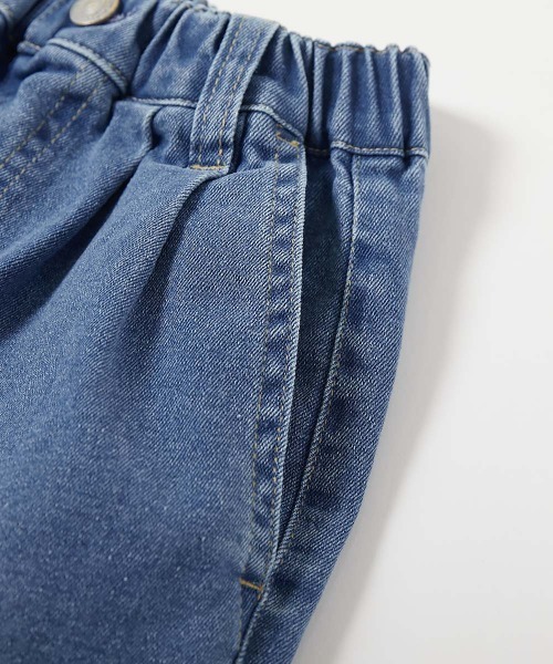 devirock(デビロック)の「楽デニム タックパンツ(デニムパンツ・キッズ・サックスブルー系1/ブルー系9/ワンウォッシュ・90cm/100cm/110cm/120cm/130cm/140cm/150cm/160cm)」の12枚目の写真
