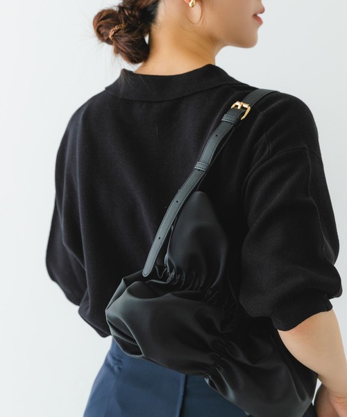 RODE SKO（ロデスコ）の「シャーリングワンハンドルバッグ（ハンドバッグ・レディース・ブラウン系その他/ブラック/オフホワイト・ONE）」の22枚目の写真