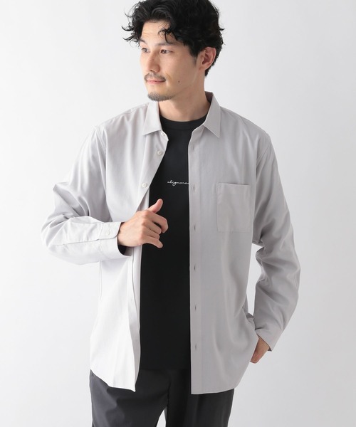 GLOBAL WORK（グローバルワーク）の「サラサマレギュラーカラーシャツ/116328（シャツ/ブラウス・メンズ・ライトグリーン系2/グレー系2/ネイビー/チャコール/ブルー系5/ブルー系6/ライトブルー・LARGE/MEDIUM/SMALL/X-LARGE）」の13枚目の写真