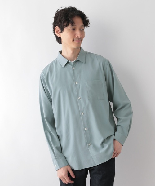 GLOBAL WORK（グローバルワーク）の「サラサマレギュラーカラーシャツ/116328（シャツ/ブラウス・メンズ・ライトグリーン系2/グレー系2/ネイビー/チャコール/ブルー系5/ブルー系6/ライトブルー・LARGE/MEDIUM/SMALL/X-LARGE）」の11枚目の写真