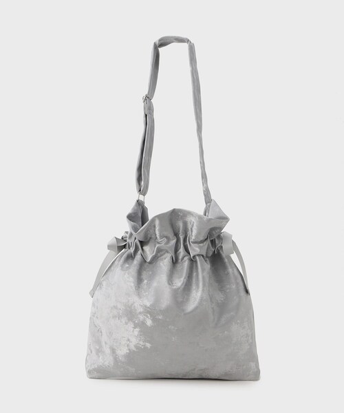 OPAQUE.CLIP（オペークドットクリップ）の「◆【2WAY／A4サイズ対応】ドローストリングサイドリボンショルダーバッグ（ショルダーバッグ・レディース・ベージュ/グレー/ブラック・00）」の18枚目の写真