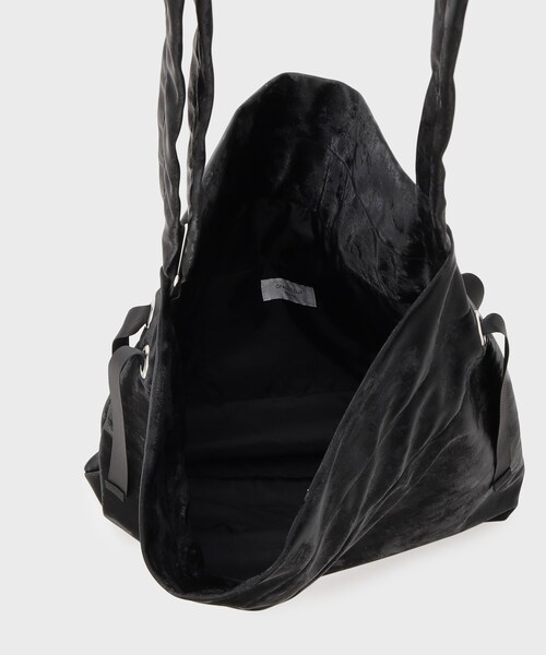 OPAQUE.CLIP（オペークドットクリップ）の「◆【2WAY／A4サイズ対応】ドローストリングサイドリボンショルダーバッグ（ショルダーバッグ・レディース・ベージュ/グレー/ブラック・00）」の14枚目の写真