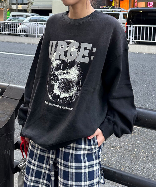 RePRODUCTION LABEL（リプロダクションレーベル）の「【RePRODUCTION LABEL / リプロダクションレーベル】セットインスウェット（Tシャツ/カットソー・レディース・ピンク/グレー/ネイビー/ブラック/ブラック系その他2/ピンク系その他/グレー系その他/ブラック系その他/アイボリー・FREE）」の4枚目の写真