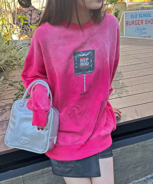 RePRODUCTION LABEL（リプロダクションレーベル）の「【RePRODUCTION LABEL / リプロダクションレーベル】セットインスウェット（Tシャツ/カットソー・レディース・ピンク/グレー/ネイビー/ブラック/ブラック系その他2/ピンク系その他/グレー系その他/ブラック系その他/アイボリー・FREE）」の9枚目の写真