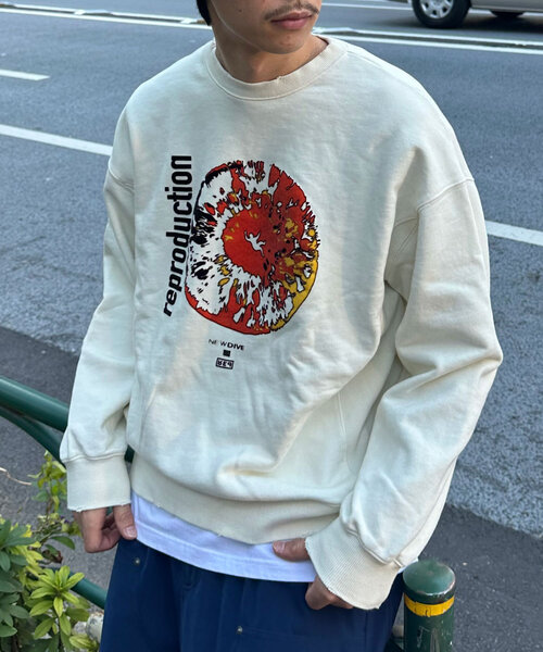 RePRODUCTION LABEL（リプロダクションレーベル）の「【RePRODUCTION LABEL / リプロダクションレーベル】セットインスウェット（Tシャツ/カットソー・レディース・ピンク/グレー/ネイビー/ブラック/ブラック系その他2/ピンク系その他/グレー系その他/ブラック系その他/アイボリー・FREE）」の10枚目の写真