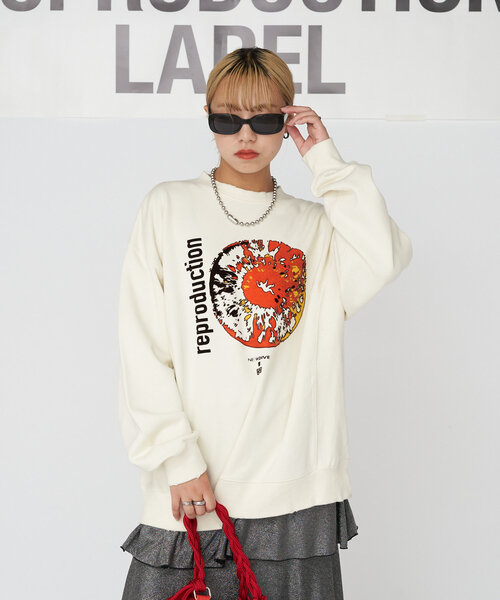 RePRODUCTION LABEL（リプロダクションレーベル）の「【RePRODUCTION LABEL / リプロダクションレーベル】セットインスウェット（Tシャツ/カットソー・レディース・ピンク/グレー/ネイビー/ブラック/ブラック系その他2/ピンク系その他/グレー系その他/ブラック系その他/アイボリー・FREE）」の14枚目の写真