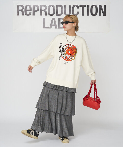 RePRODUCTION LABEL（リプロダクションレーベル）の「【RePRODUCTION LABEL / リプロダクションレーベル】セットインスウェット（Tシャツ/カットソー・レディース・ピンク/グレー/ネイビー/ブラック/ブラック系その他2/ピンク系その他/グレー系その他/ブラック系その他/アイボリー・FREE）」の16枚目の写真
