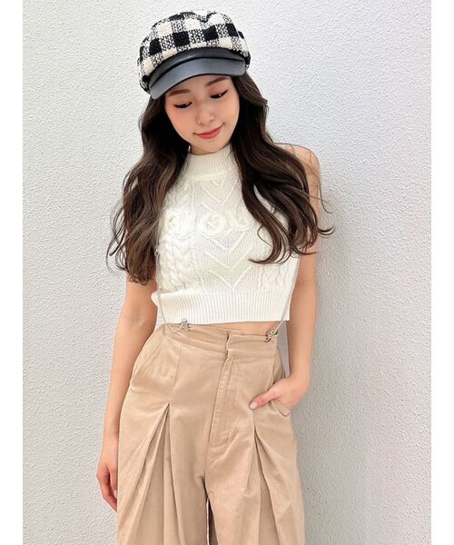 GYDA（ジェイダ）の「フェイクレザーbrimキャスケット（キャスケット・レディース・その他1/ブラック・FREE）」の17枚目の写真