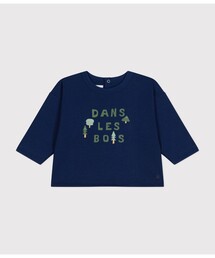 PETIT BATEAU ネイビー Tシャツ M、 S、 12ansサイズ W＆Sプリント半袖Tシャツ 大人サイズ A0EV818 | PETIT