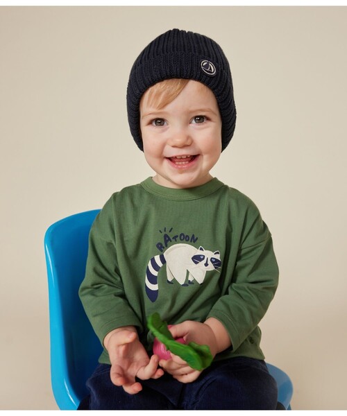 PETIT BATEAU（プチバトー）の「長袖Ｔシャツ（Tシャツ/カットソー・キッズ・ブルー/グリーン/ネイビー/ホワイト/ライトグリーン・18MONTH/12MONTH/24MONTH/36MONTH）」の6枚目の写真