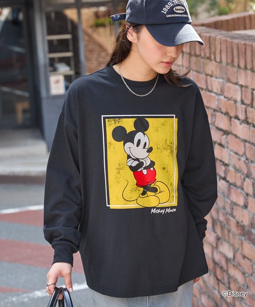 Disney】別注 ミッキーマウス オールドグラフィックプリントT
