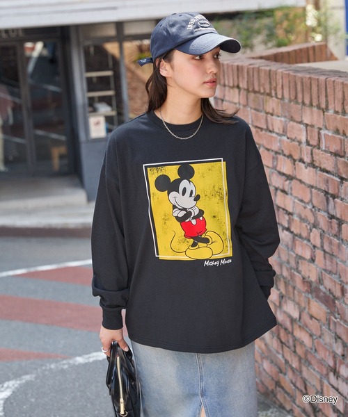 Disney】別注 ミッキーマウス オールドグラフィックプリントT