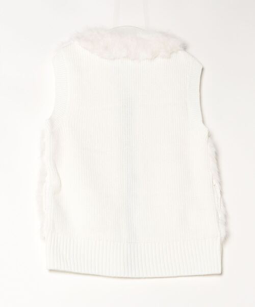 GALENA（ガレナ）の「【GALENA/ガレナ】ニットコンビフェイクファーベスト（ベスト・レディース・ベージュ/ホワイト/ブラック・FREE）」の4枚目の写真