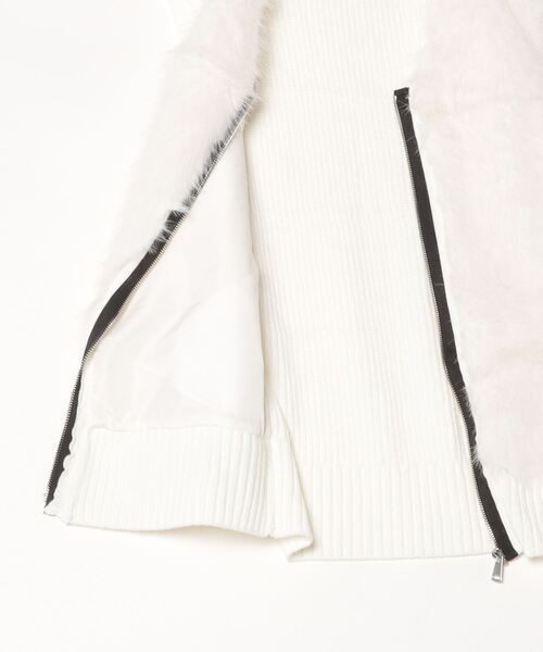 GALENA（ガレナ）の「【GALENA/ガレナ】ニットコンビフェイクファーベスト（ベスト・レディース・ベージュ/ホワイト/ブラック・FREE）」の5枚目の写真