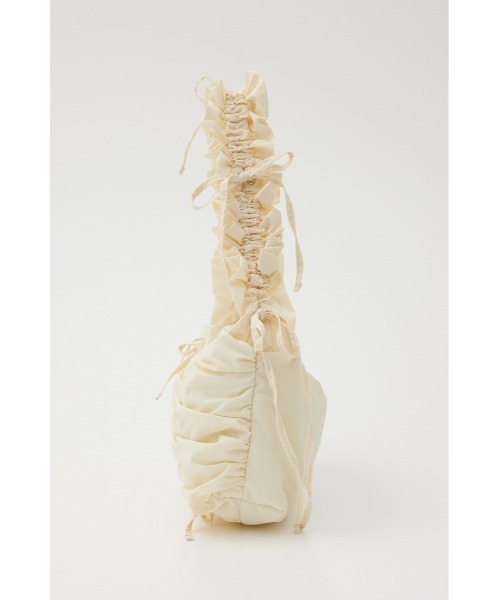 SLY（スライ）の「SHIRRING RIBBON NYLON BAG シャーリング リボン ナイロン バッグ（ショルダーバッグ・レディース・オフホワイト/ブラック/レッド・FREE）」の6枚目の写真