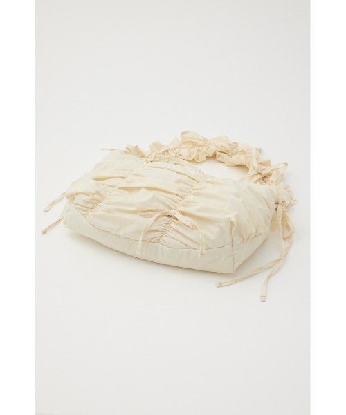 SLY（スライ）の「SHIRRING RIBBON NYLON BAG シャーリング リボン ナイロン バッグ（ショルダーバッグ・レディース・オフホワイト/ブラック/レッド・FREE）」の8枚目の写真