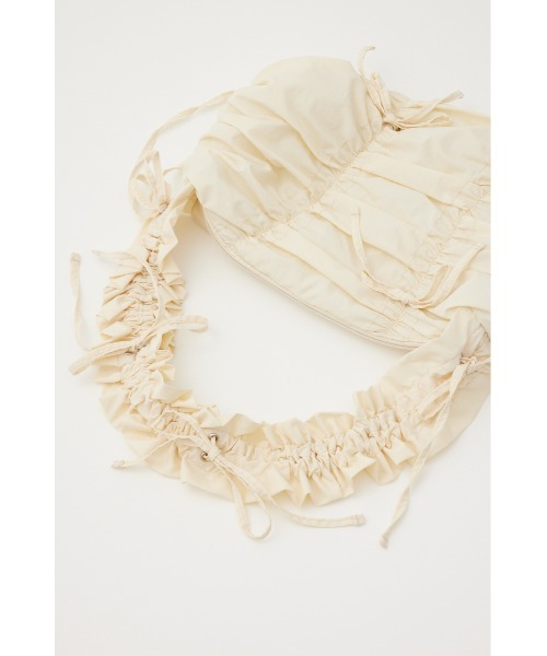 SLY（スライ）の「SHIRRING RIBBON NYLON BAG シャーリング リボン ナイロン バッグ（ショルダーバッグ・レディース・オフホワイト/ブラック/レッド・FREE）」の9枚目の写真