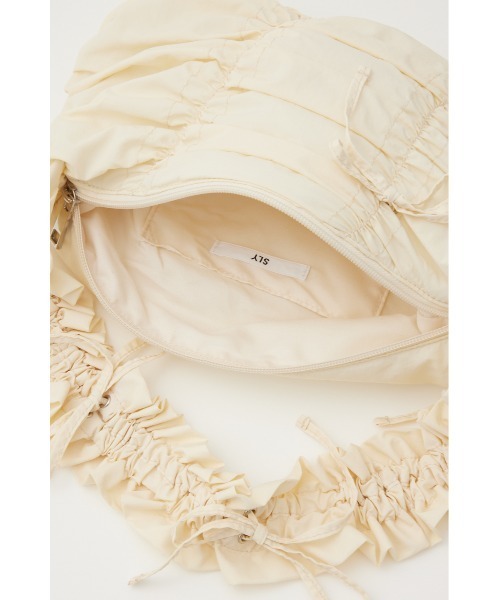 SLY（スライ）の「SHIRRING RIBBON NYLON BAG シャーリング リボン ナイロン バッグ（ショルダーバッグ・レディース・オフホワイト/ブラック/レッド・FREE）」の11枚目の写真