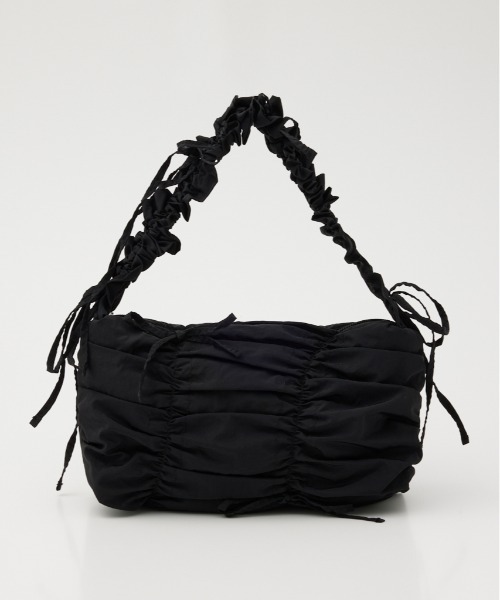 SLY（スライ）の「SHIRRING RIBBON NYLON BAG シャーリング リボン ナイロン バッグ（ショルダーバッグ・レディース・オフホワイト/ブラック/レッド・FREE）」の15枚目の写真