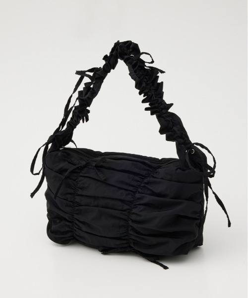 SLY（スライ）の「SHIRRING RIBBON NYLON BAG シャーリング リボン ナイロン バッグ（ショルダーバッグ・レディース・オフホワイト/ブラック/レッド・FREE）」の16枚目の写真