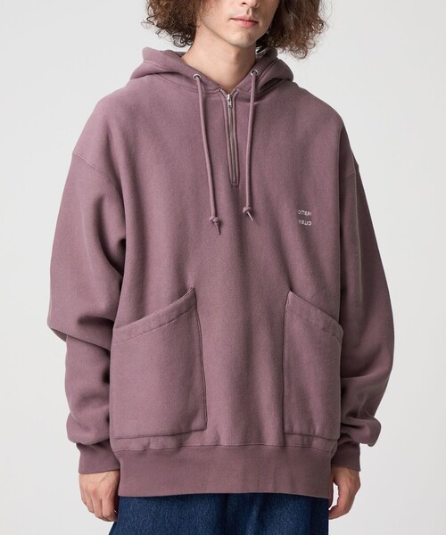 CITEN(シテン)の「<CITEN>ハーフジップスウェットフーディー(スウェット・メンズ・ライトグレー/ブラック/ライラック/イエロー/ネイビー/ダークグレー/ライトブルー/パープル/オフホワイト/モカ/コバルトブルー・L/S/M)」の13枚目の写真