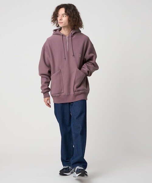 CITEN(シテン)の「<CITEN>ハーフジップスウェットフーディー(スウェット・メンズ・ライトグレー/ブラック/ライラック/イエロー/ネイビー/ダークグレー/ライトブルー/パープル/オフホワイト/モカ/コバルトブルー・L/S/M)」の12枚目の写真