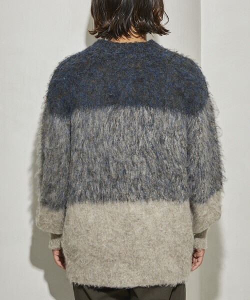 Firsthand（ファーストハンド）の「Firsthand/ファーストハンド グラデーションシャギークルーネックニット / シャギーニット（ニット/セーター・メンズ・ブルー/ベージュ/ブラック・1/0）」の21枚目の写真